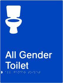 All Gender Toilet - Polypropylene - Blue