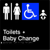 Airlock - Male, Female & Accessible - Toilets & Baby Change - Polypropylene - Black / Charcoal