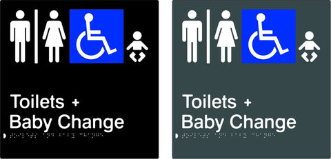 Airlock - Male, Female & Accessible - Toilets & Baby Change - Polypropylene - Black / Charcoal