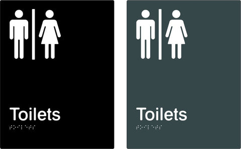 Airlock - Male & Female Toilets - Polypropylene - Black / Charcoal