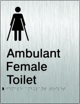 Female Ambulant Toilet - Stainless Steel