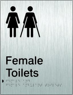Female & Female Ambulant Toilets - Stainless Steel