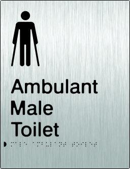 Male Ambulant Toilet - Stainless Steel