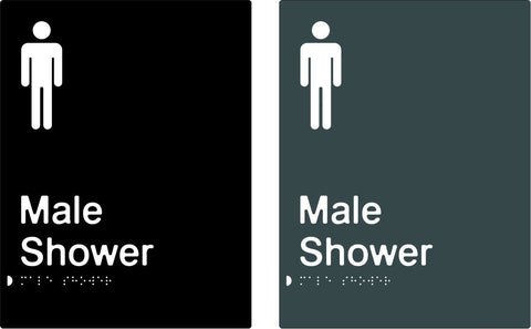 Male Shower - Polypropylene - Black / Charcoal
