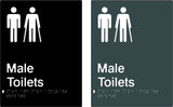 Male & Male Ambulant Toilets - Polypropylene - Black / Charcoal