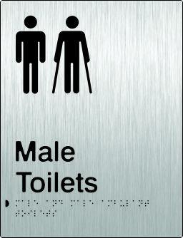 Male & Male Ambulant Toilets - Stainless Steel