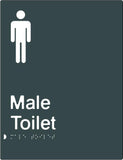 Male Toilet - Polypropylene - Black / Charcoal