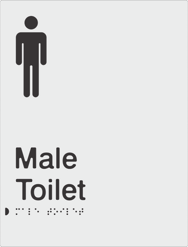 Male Toilet - Moulded - Silver