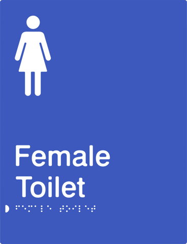 Female Toilet - Moulded - Blue