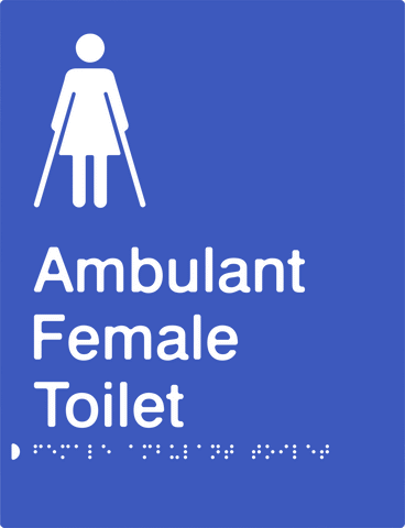 Female Ambulant Toilet - Moulded - Blue