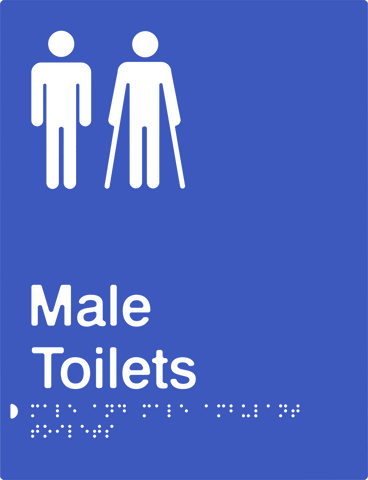 Male Toilets & Male Ambulant Toilets - Moulded - Blue