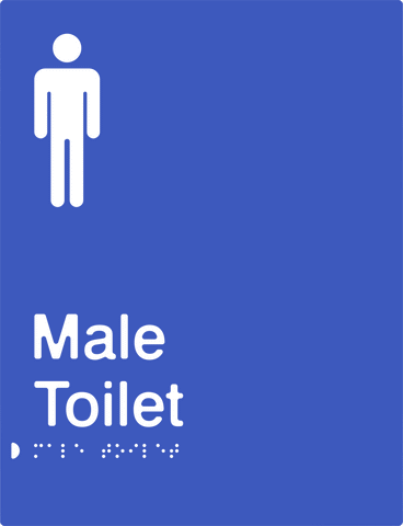 Male Toilet - Moulded - Blue
