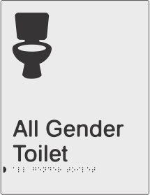 All Gender Toilet - Polypropylene - Silver