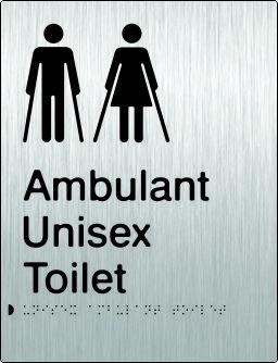Unisex Ambulant Toilet - Stainless Steel
