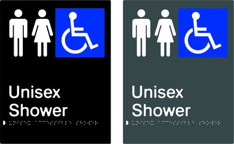 Unisex Accessible Shower - Polypropylene - Black / Charcoal
