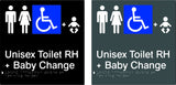 Unisex Accessible Toilet & Baby Change - Right Hand - Polypropylene - Black / Charcoal