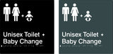 Unisex Toilet & Baby Change - Polypropylene - Black / Charcoal