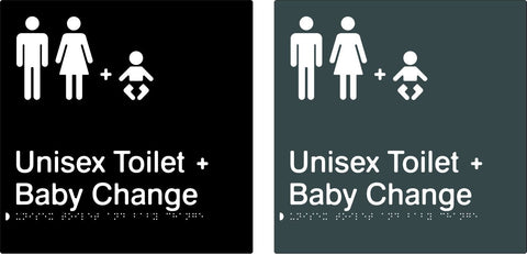 Unisex Toilet & Baby Change - Polypropylene - Black / Charcoal