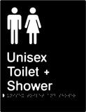 Unisex Toilet & Shower - Polypropylene - Black / Charcoal