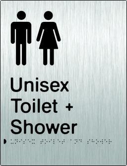 Unisex Toilet & Shower - Stainless Steel