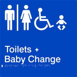 Airlock - Male, Female & Accessible - Toilets & Baby Change  - Polypropylene - Blue