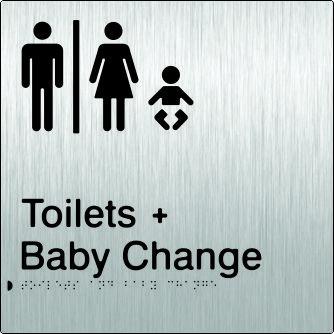Airlock - Male & Female Toilets & Baby Change - Stainless Steel