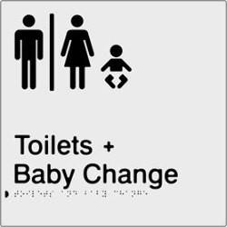Airlock - Male & Female - Toilets & Baby Change - Polypropylene - Silver