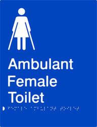 Female Ambulant Toilet - Polypropylene - Blue