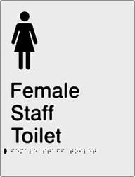 Female Staff Toilet - Polypropylene - Silver