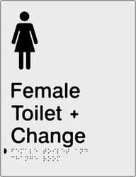 Female Toilet & Change Room - Polypropylene - Silver