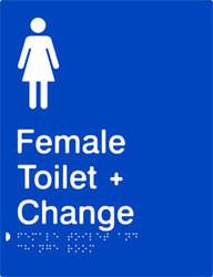 Female Toilet & Change Room - Polypropylene - Blue