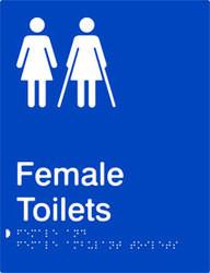 Female and Female Ambulant Toilets - Polypropylene - Blue