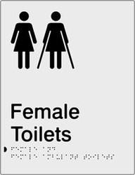 Female & Female Ambulant Toilets - Polypropylene - Silver