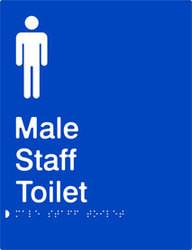 Male Staff Toilet - Polypropylene - Blue