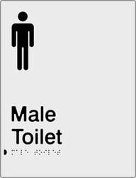 Male Toilet - Polypropylene - Silver