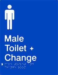Male Toilet & Change Room - Polypropylene - Blue