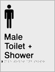 Male Toilet & Shower - Polypropylene - Silver