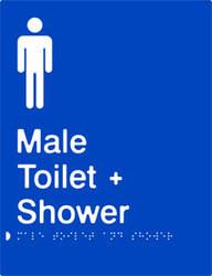 Male Toilet & Shower - Polypropylene - Blue