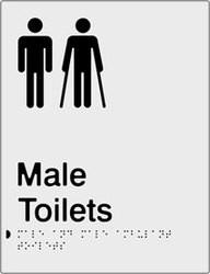 Male & Male Ambulant Toilets - Polypropylene - Silver