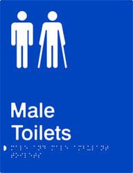 Male & Male Ambulant Toilets - Polypropylene - Blue