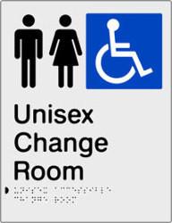 Unisex Accessible Change Room - Polypropylene - Silver