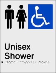 Unisex Accessible Shower - Anodised Aluminium