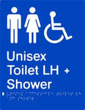 Unisex Accessible Toilet & Shower - Left Hand - Polypropylene - Blue