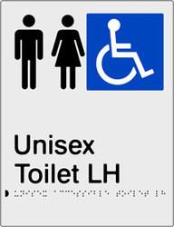Unisex Accessible Toilet - Left Hand - Anodised Aluminium