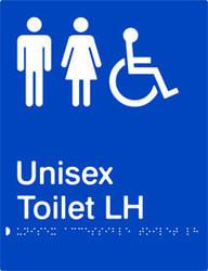 Unisex Accessible Toilet - Left Hand - Polypropylene - Blue