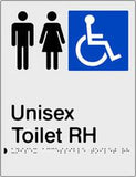 Unisex Accessible Toilet - Right Hand - Anodised Aluminium