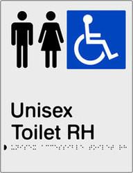 Unisex Accessible Toilet - Right Hand - Anodised Aluminium