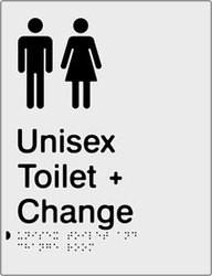 Unisex Toilet & Change Room - Polypropylene - Silver