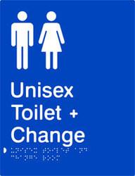 Unisex Toilet & Change Room - Polypropylene - Blue