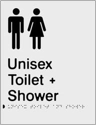 Unisex Toilet & Shower - Polypropylene - Silver